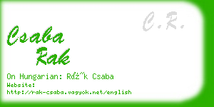 csaba rak business card